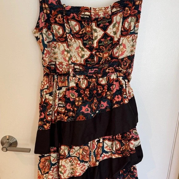 Anthropologie Black and Red Asymmetrical Dress - Picture 3 of 11